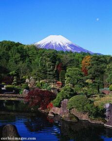 Ilustrační foto: Japonská zahrada pod horou Fuji